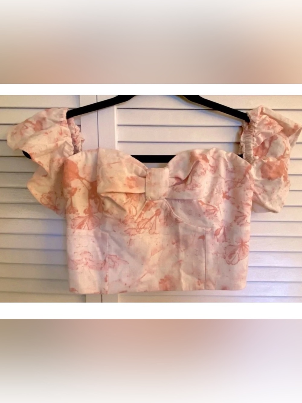 Express Bustier/Corset Cropped Top M Linen Blend